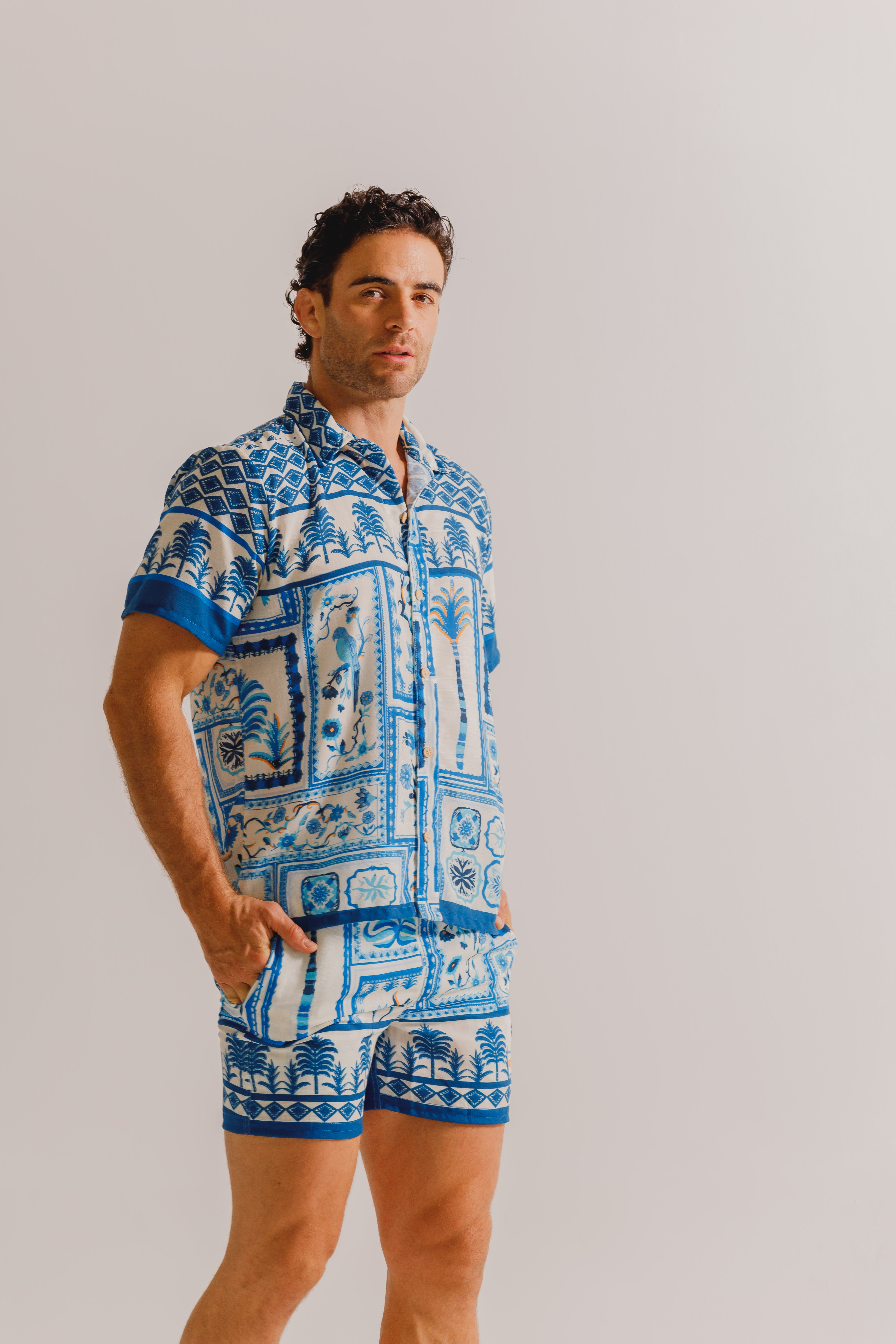 Camisa Hombre Rosetta Azul – foto 2